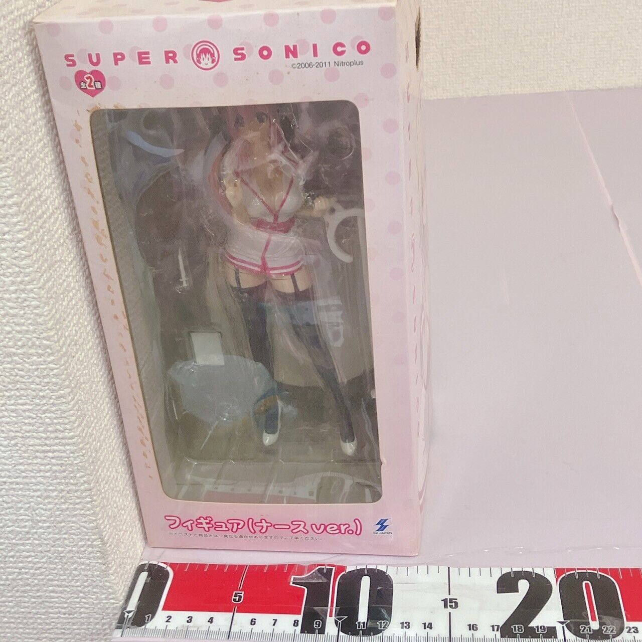 Super Sonico Figure White & Pink Nurse Ver Special Series Nitro+ Plus Kawaii