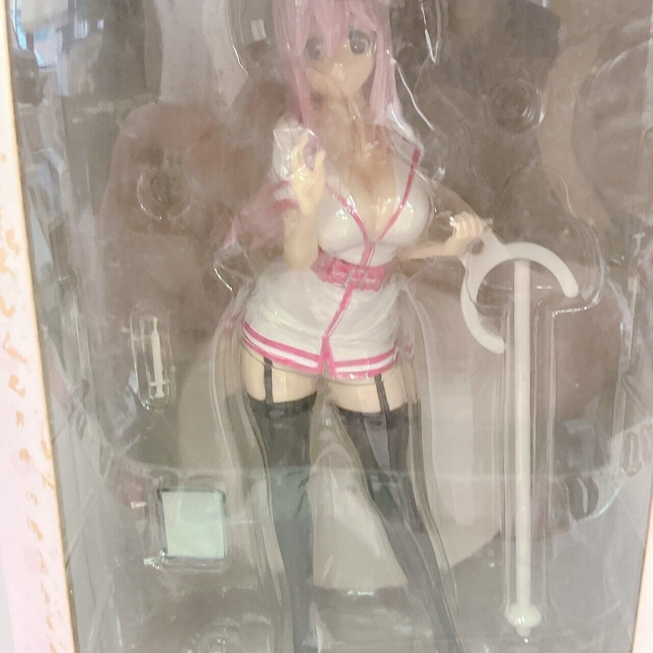 Super Sonico Figure White & Pink Nurse Ver Special Series Nitro+ Plus Kawaii