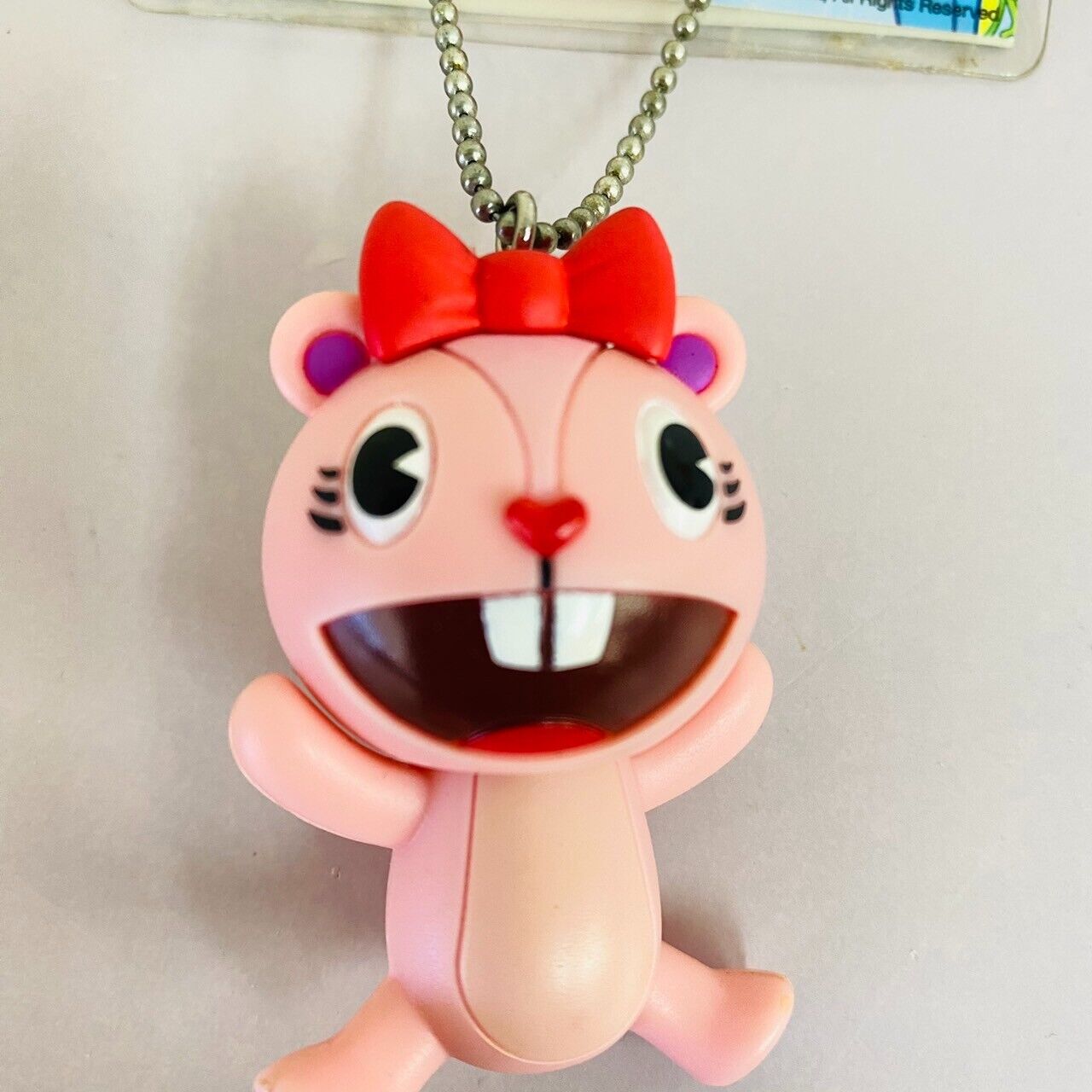 Happy Tree Friends HTF Giggles Key Chain Mascot Pink Ribbon Kawaii Character