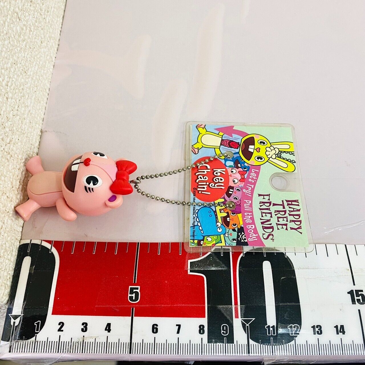 Happy Tree Friends HTF Giggles Key Chain Mascot Pink Ribbon Kawaii Character