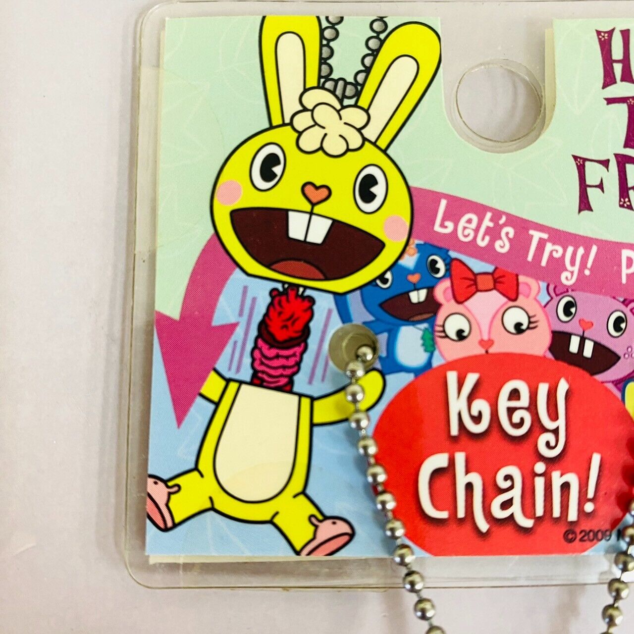 Happy Tree Friends HTF Giggles Key Chain Mascot Pink Ribbon Kawaii Character