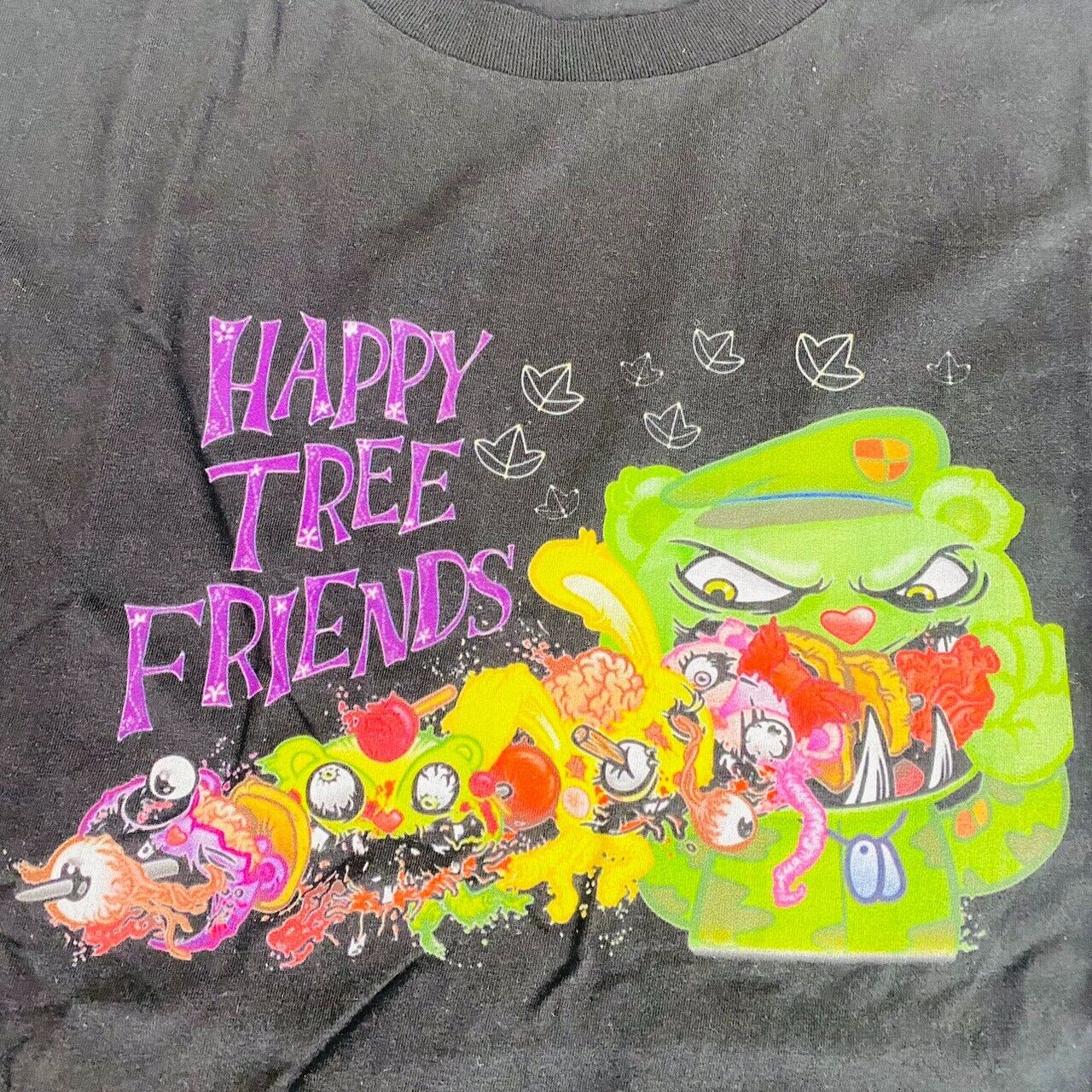 Happy Tree Friends HTF T-shirt Black L 170 Size Clothing Short Sleeve Character