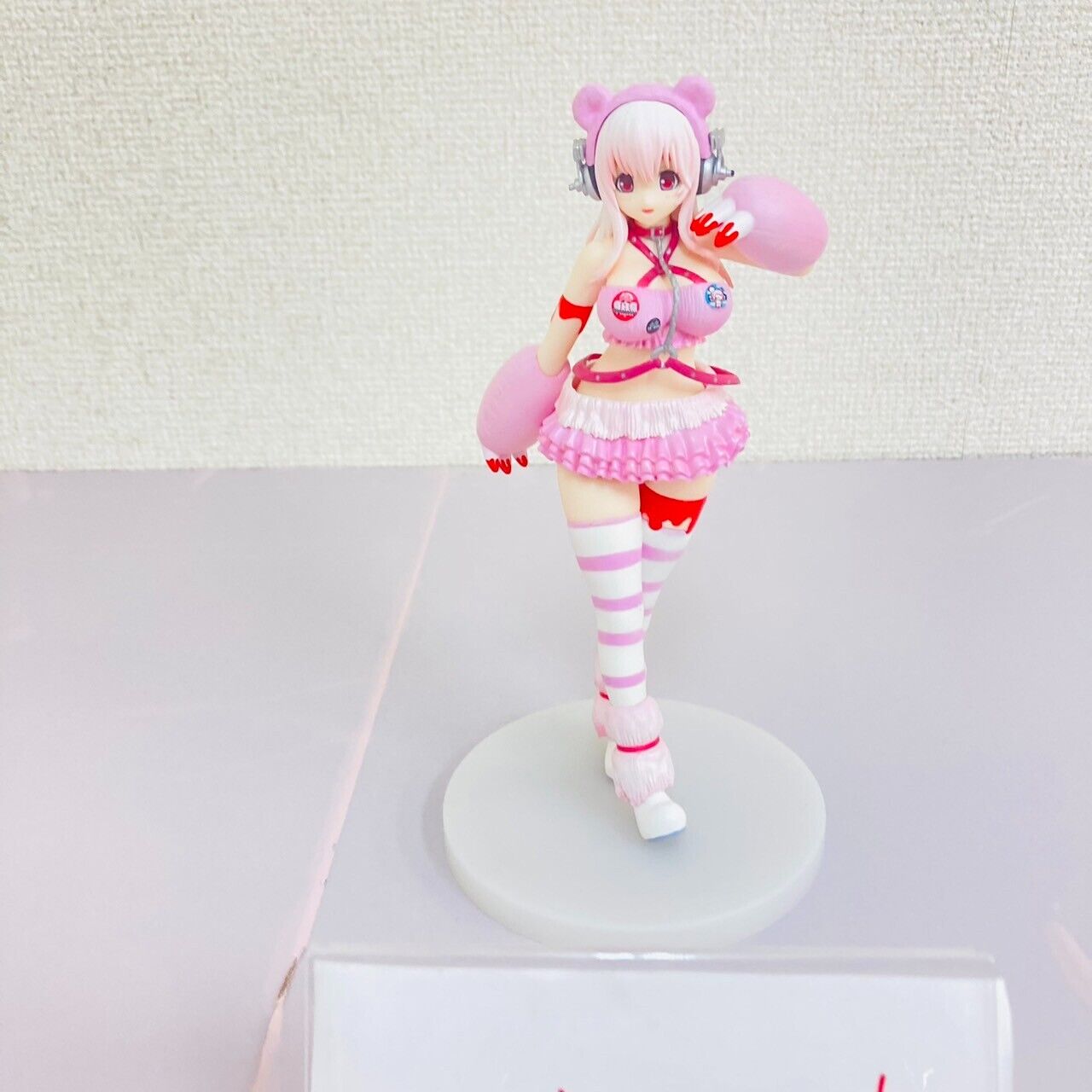 Super Sonico Figure Race Queen Gloomy Bloody Bear Collaboration Pink Costume