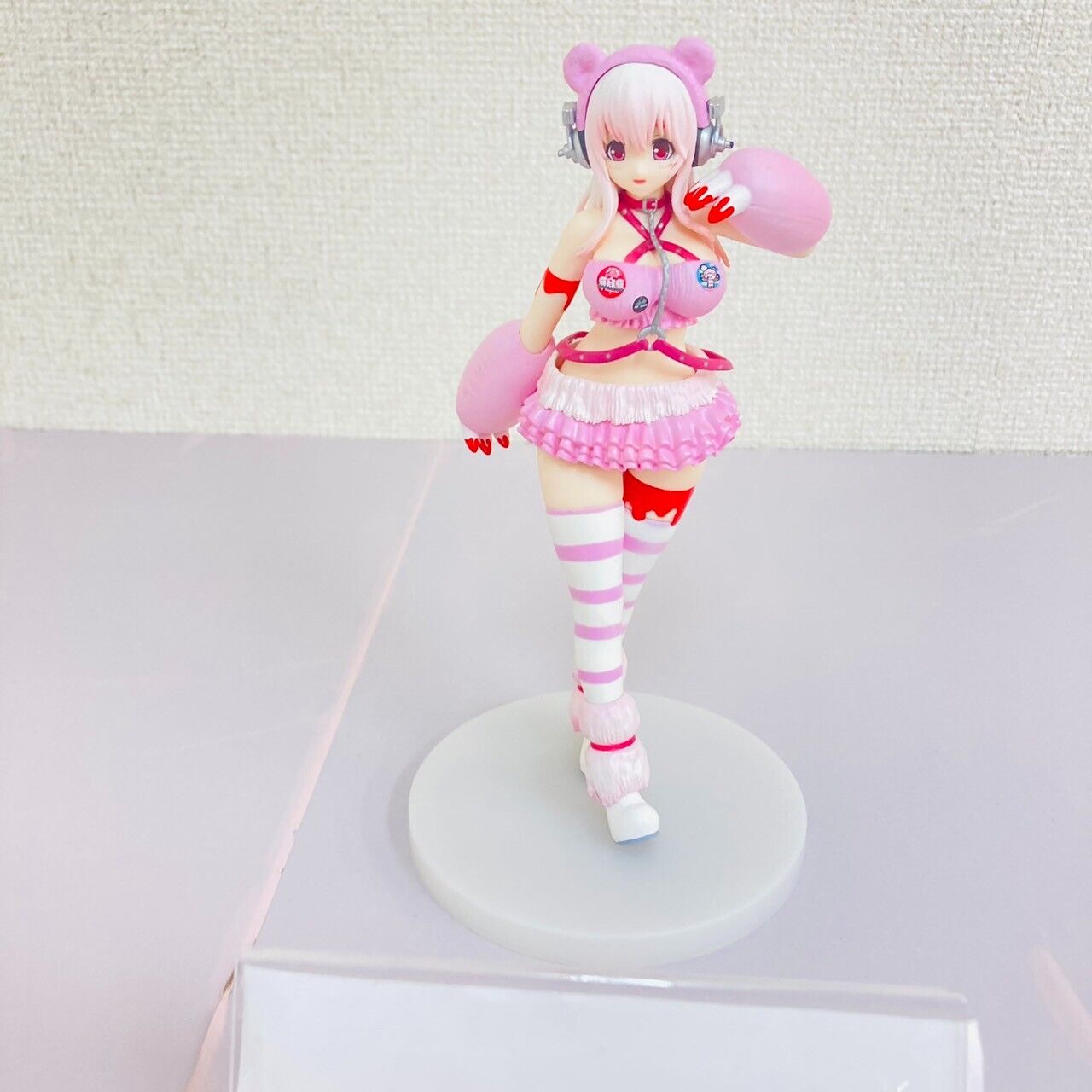 Super Sonico Figure Race Queen Gloomy Bloody Bear Collaboration Pink Costume