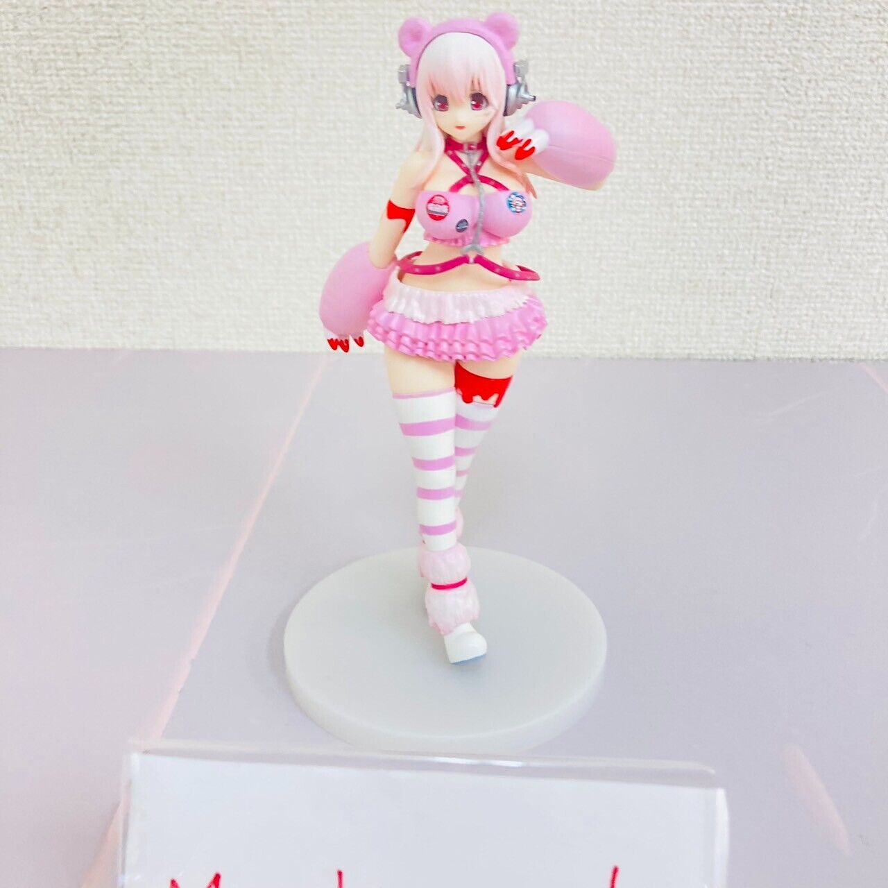 Super Sonico Figure Race Queen Gloomy Bloody Bear Collaboration Pink Costume