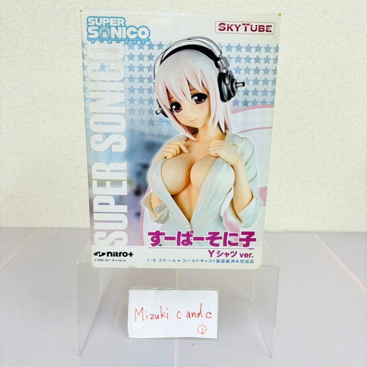 Skytube Super Sonico Figure Y-Shirt Ver. 1/6 Scale Girl Headphone White Kawaii