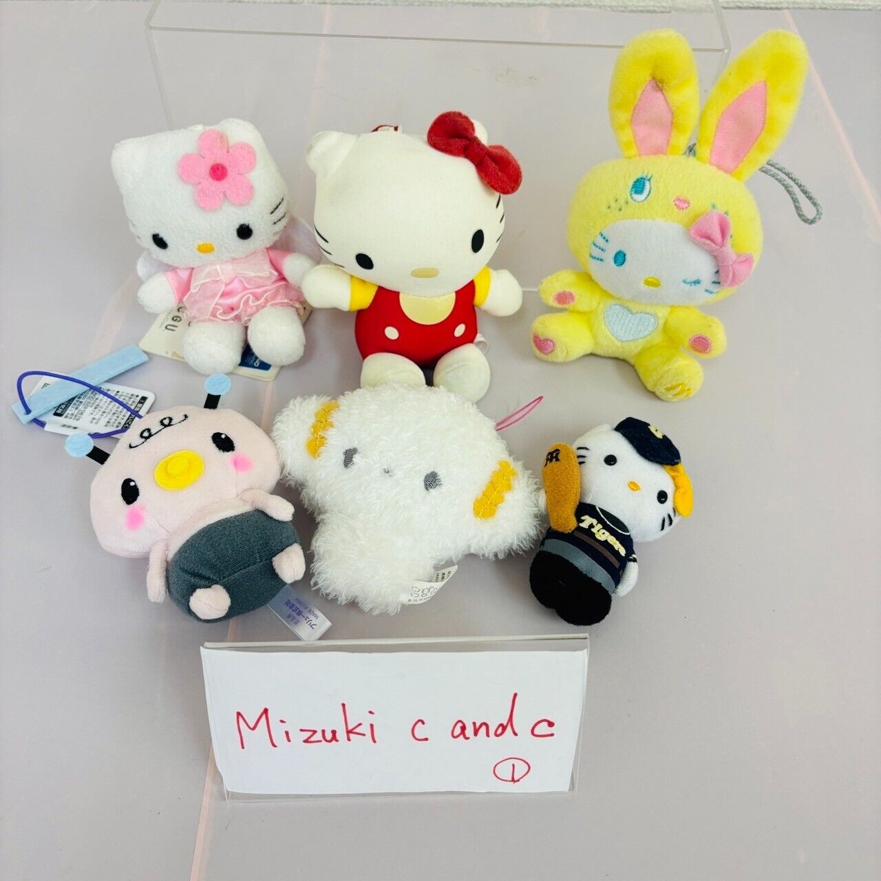 Sanrio Hello Kitty Mini Plush Set Mascot Soft Stuffed Toy Fluffy Cat Rabbit Rare