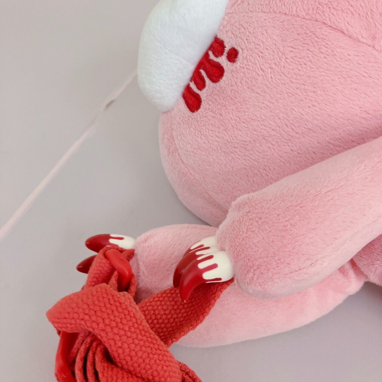 TAiTo Gloomy Bloody Bear Pouch Pink Plush Soft Toy Chax GP No Tag Fluffy Kawaii