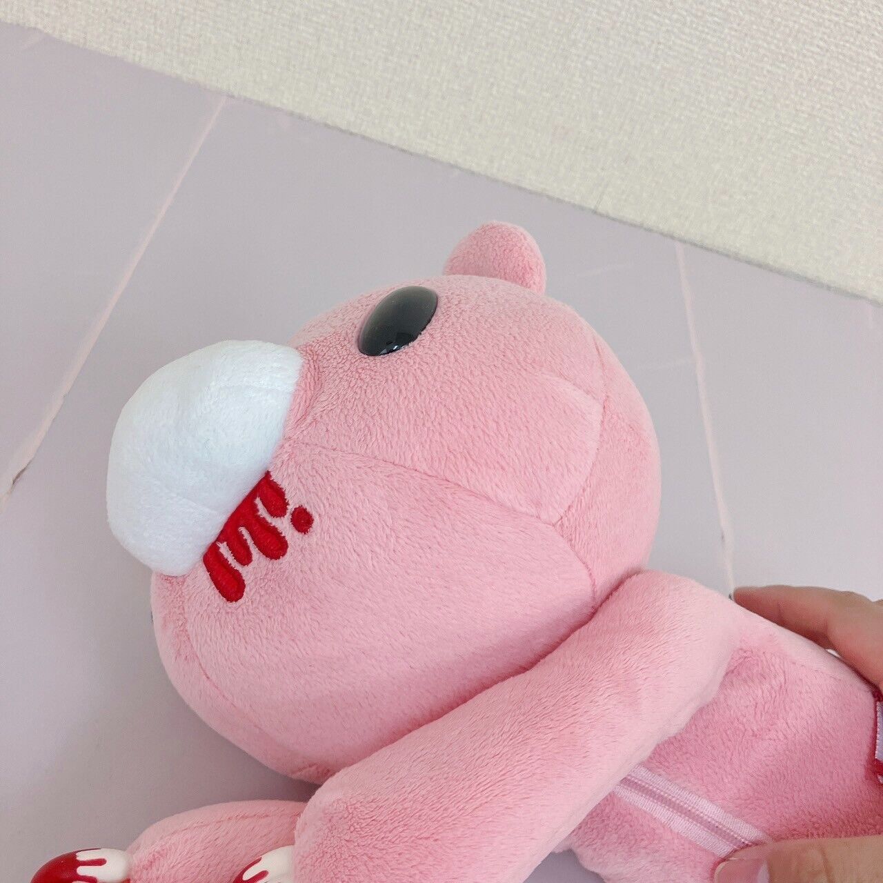 TAiTo Gloomy Bloody Bear Pouch Pink Plush Soft Toy Chax GP No Tag Fluffy Kawaii