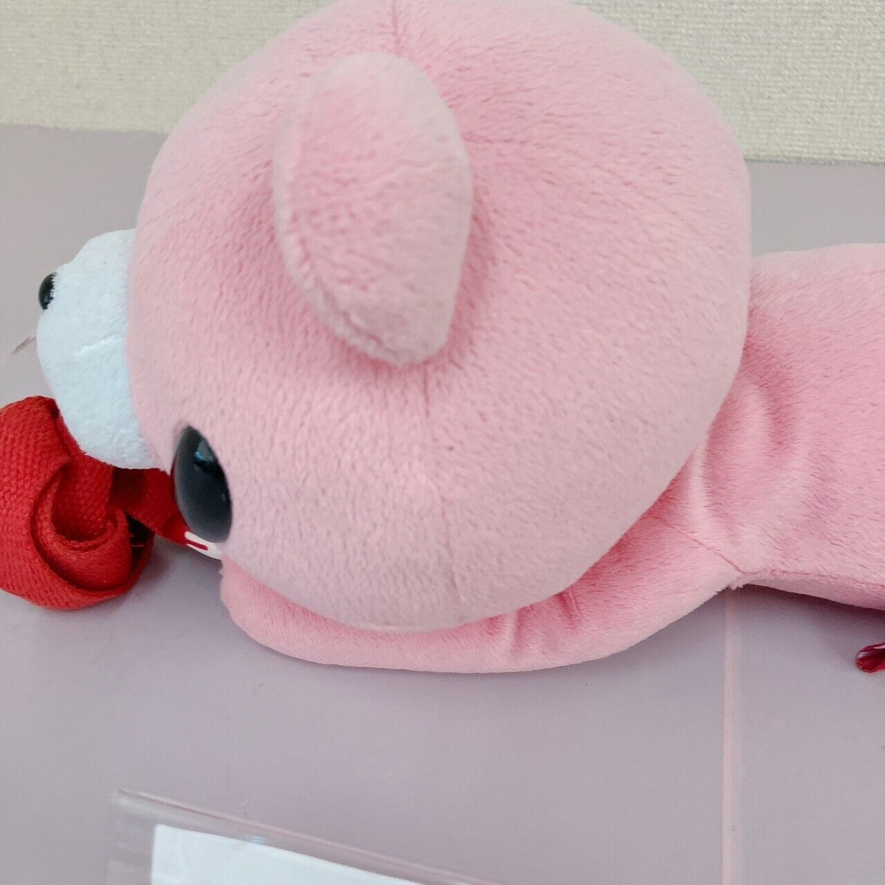 TAiTo Gloomy Bloody Bear Pouch Pink Plush Soft Toy Chax GP No Tag Fluffy Kawaii