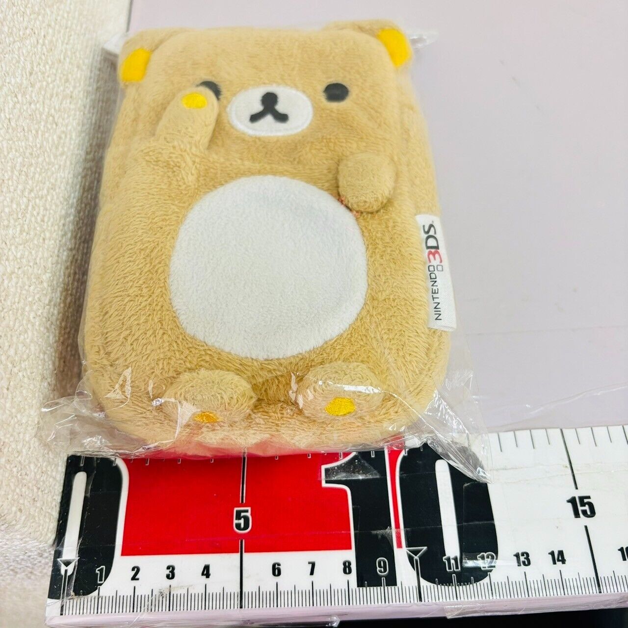 San-x Rilakkuma Nintendo 3DS Pouch Multi Case Plush Brown Bear Fluffy Soft Toy