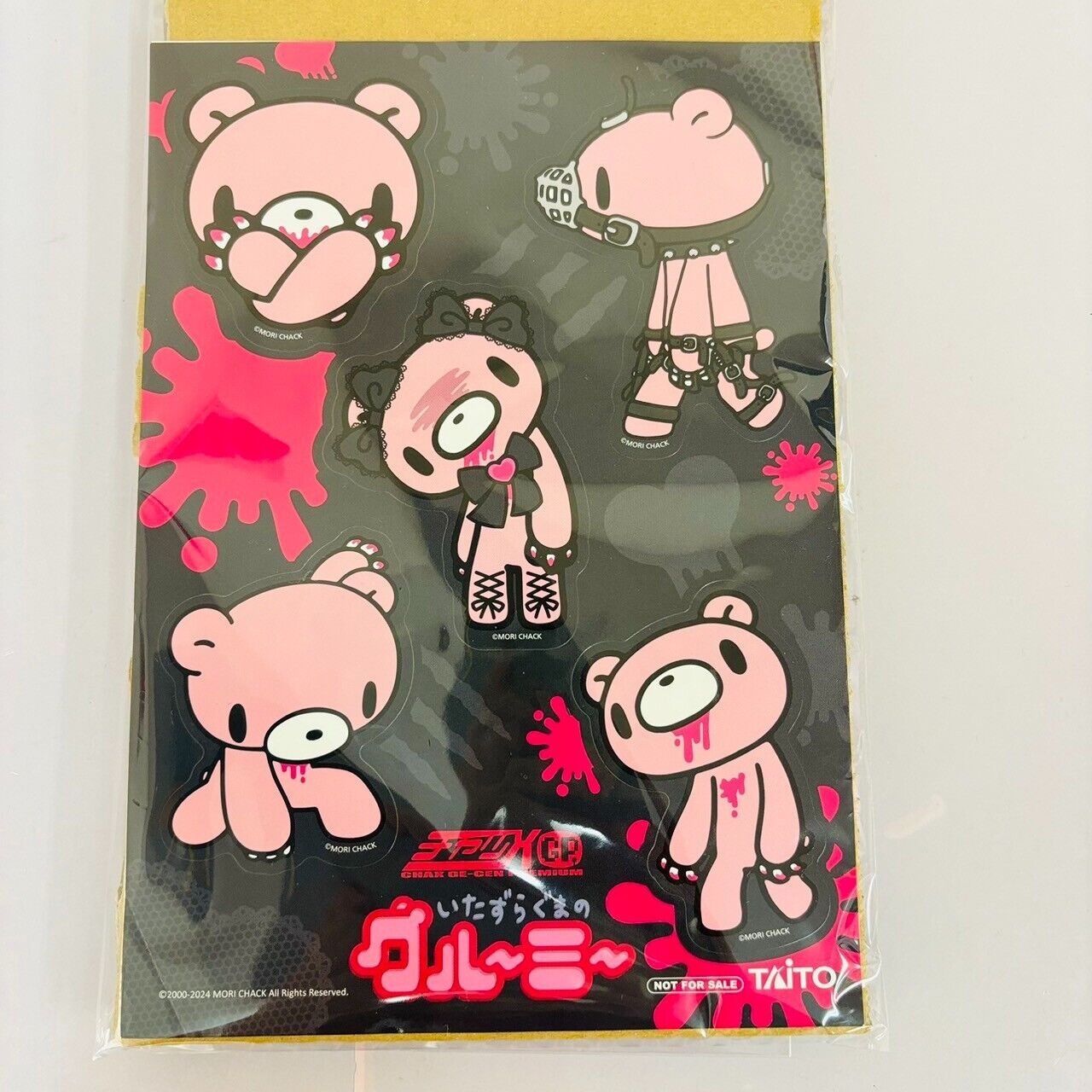 TAiTo Gloomy Bloody Bear Plush Lace Up Vacation Pink Black Set 2 Sticker CGP-596