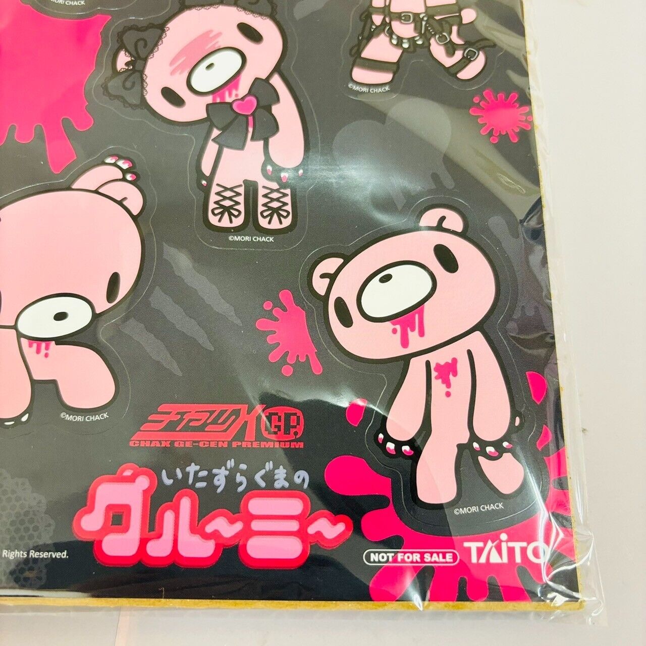 TAiTo Gloomy Bloody Bear Plush Lace Up Vacation Pink Black Set 2 Sticker CGP-596