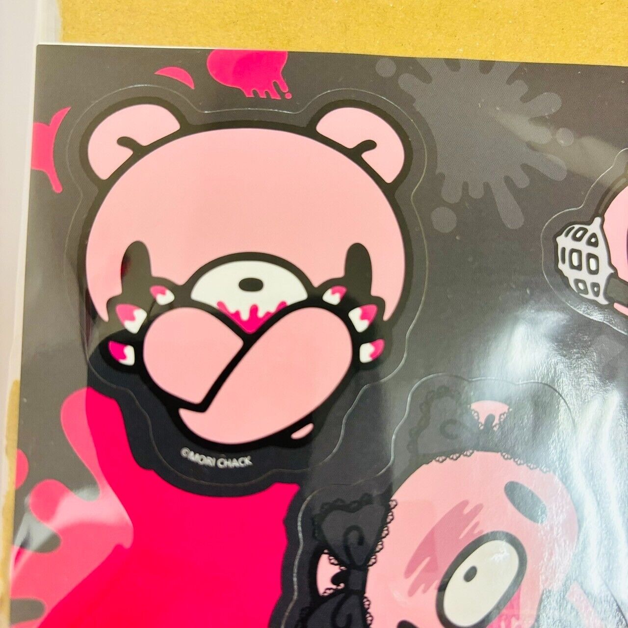 TAiTo Gloomy Bloody Bear Plush Lace Up Vacation Pink Black Set 2 Sticker CGP-596