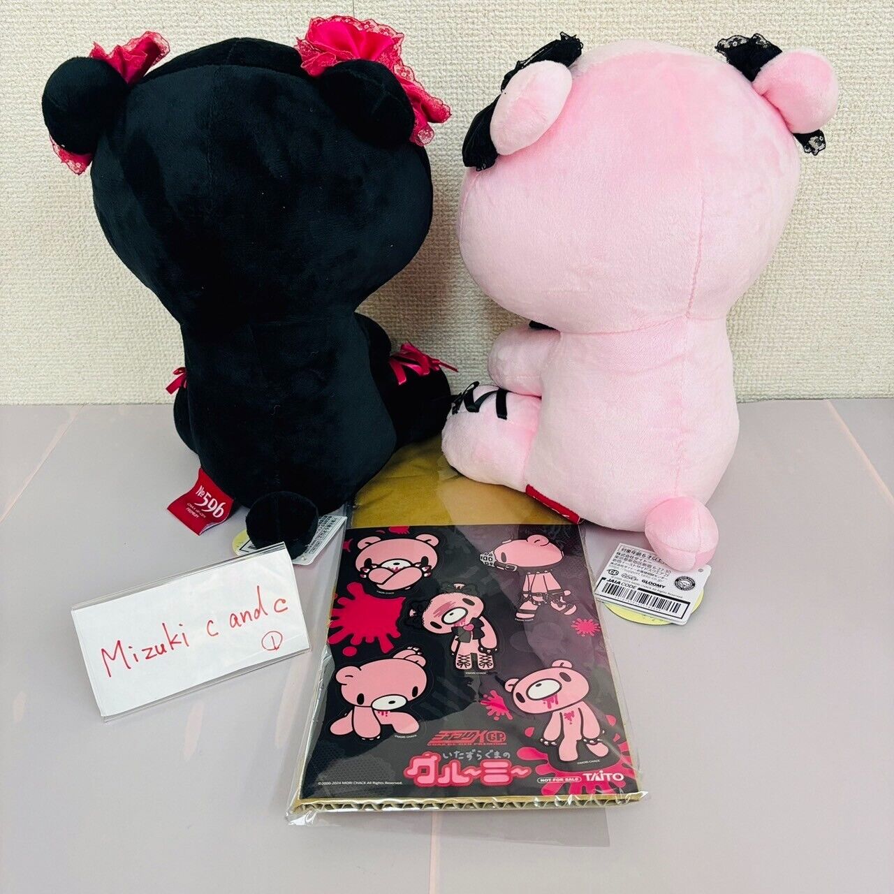 TAiTo Gloomy Bloody Bear Plush Lace Up Vacation Pink Black Set 2 Sticker CGP-596