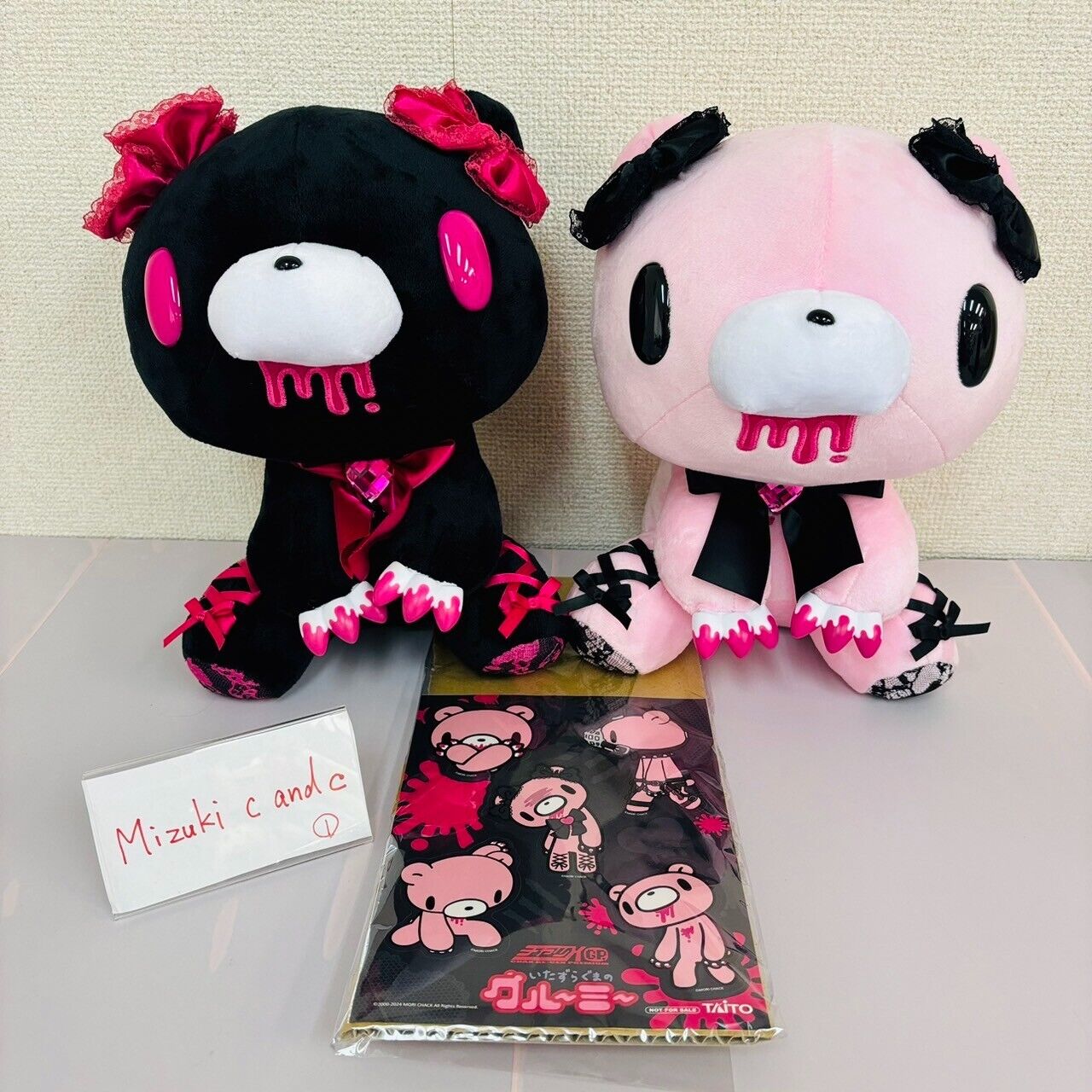 TAiTo Gloomy Bloody Bear Plush Lace Up Vacation Pink Black Set 2 Sticker CGP-596