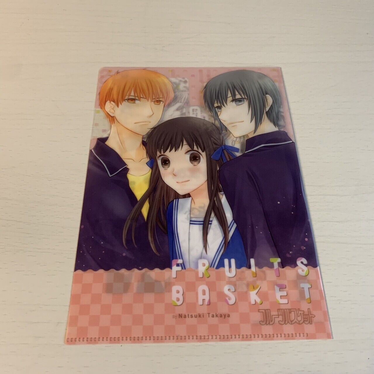 Fruits Basket Characters File Folder Keychain Sheet of plastic 3Set Hana to Yume