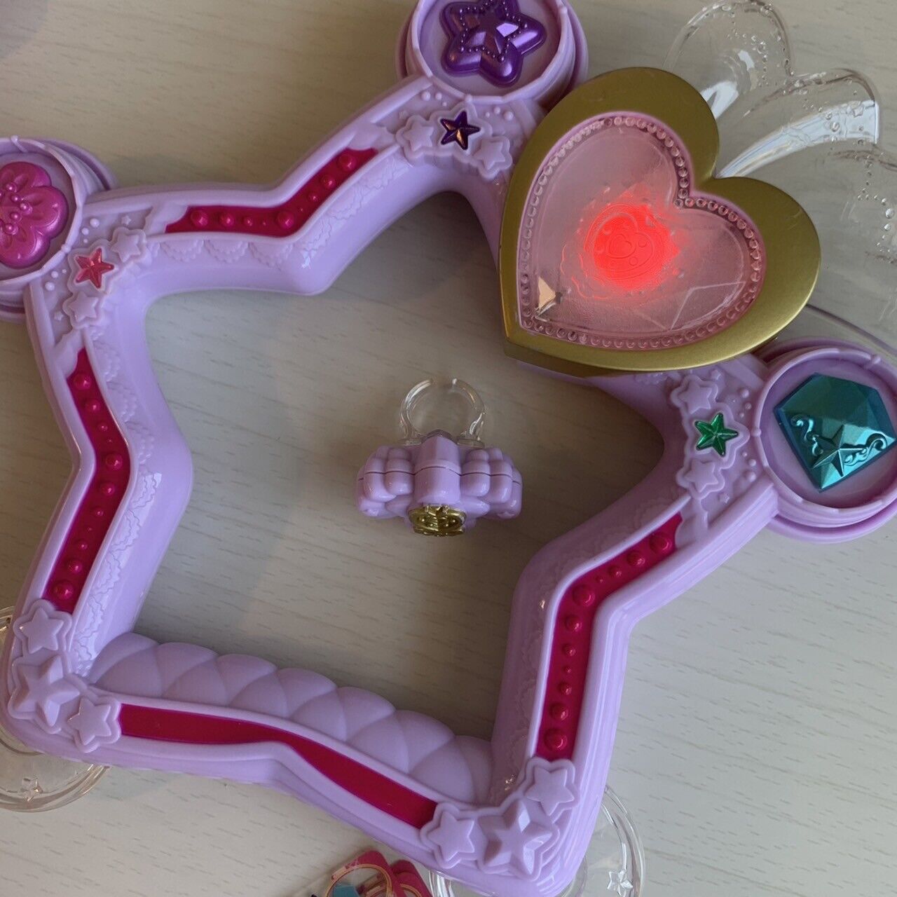 Glitter force Happiness Charge Precure Toy Set " Mirror Pre cards Tambourine "