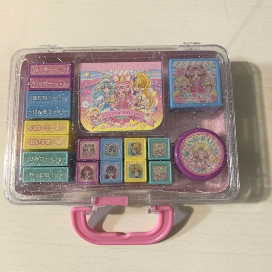 Glitter force HUGTTO! PRECURE Girls Toy Stamp Set Pretty Cure Japan BANDAI