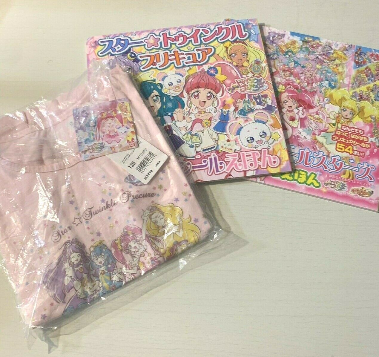 Glitter force STAR TWINKLE PreCure Clothes & sticker picture book 3SET UNIQLO JP