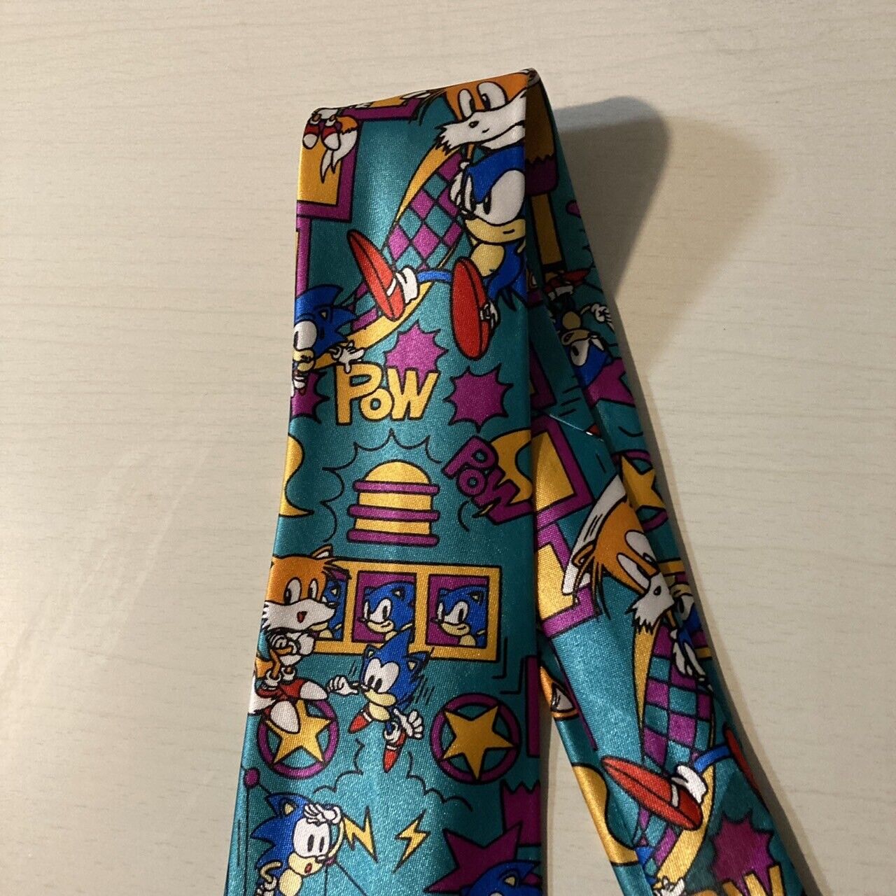 SEGA Sonic the Hedgehog Neck tie green Necktie Vintage limited Very Rare vintage