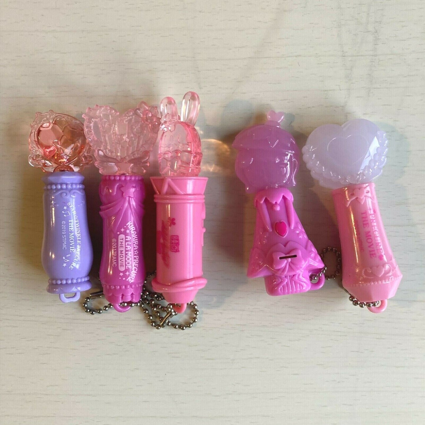 Glitter Force PreCure Girls Toy Penlight 5 Set Pretty Cure Japan BANDAI