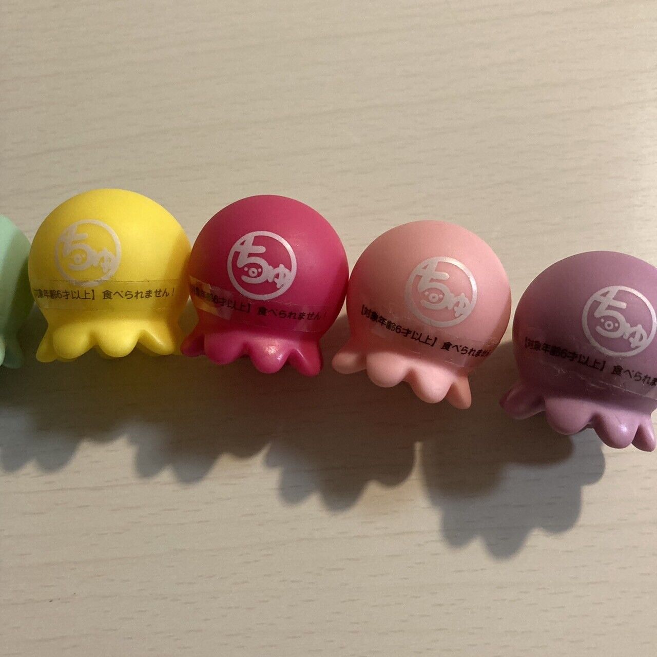 Takochu Octopus Mini Mascot Figure Toy Doll " Red purple yellow pink green " Set