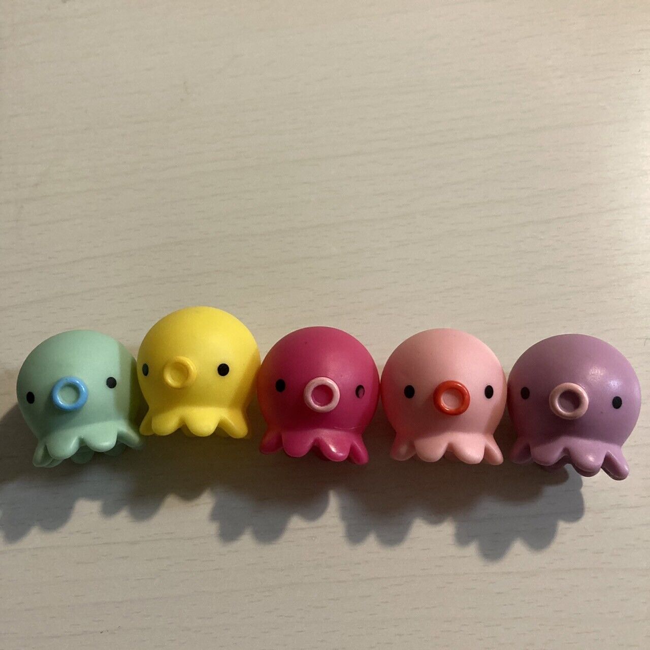 Takochu Octopus Mini Mascot Figure Toy Doll " Red purple yellow pink green " Set