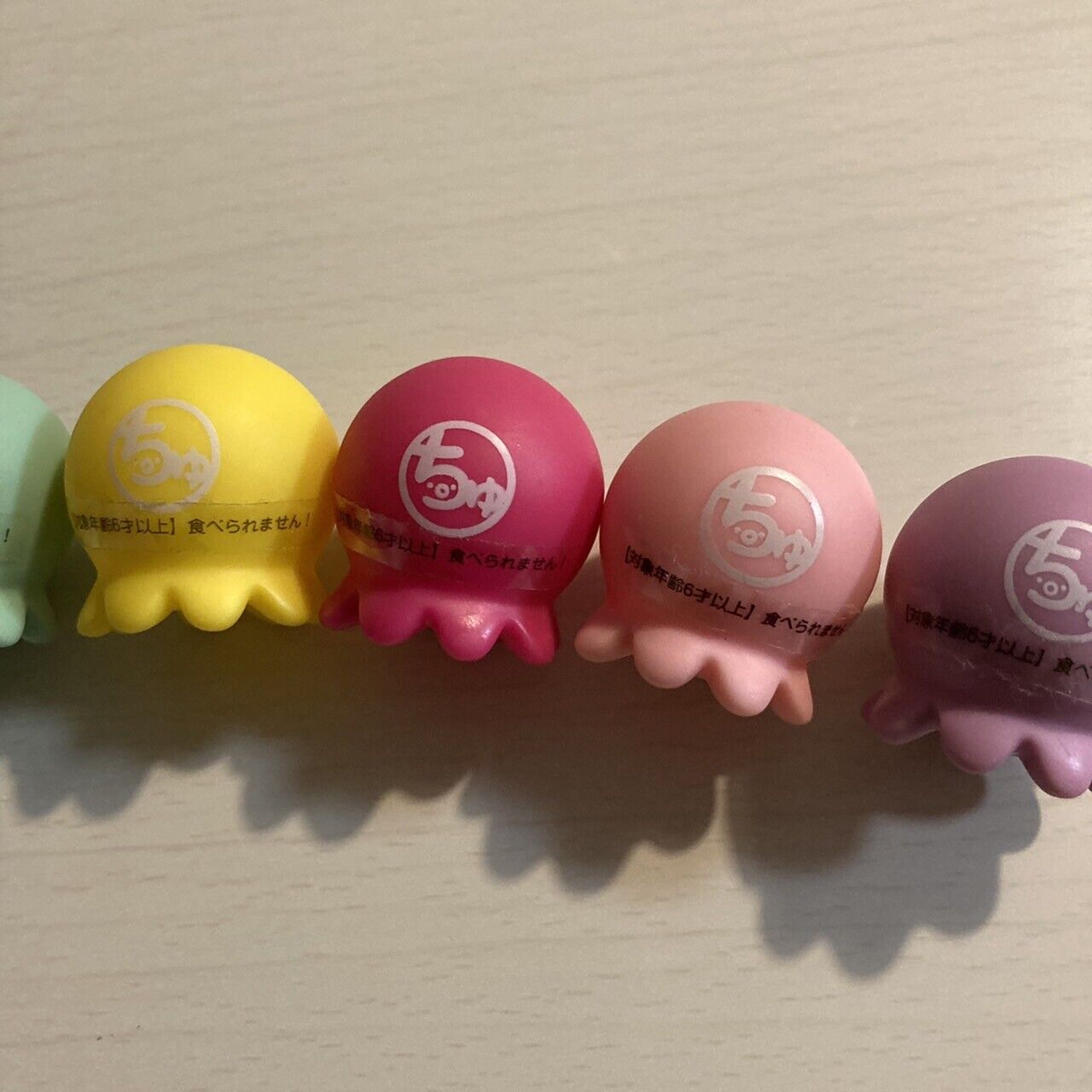 Takochu Octopus Mini Mascot Figure Toy Doll " Red purple yellow pink green " Set