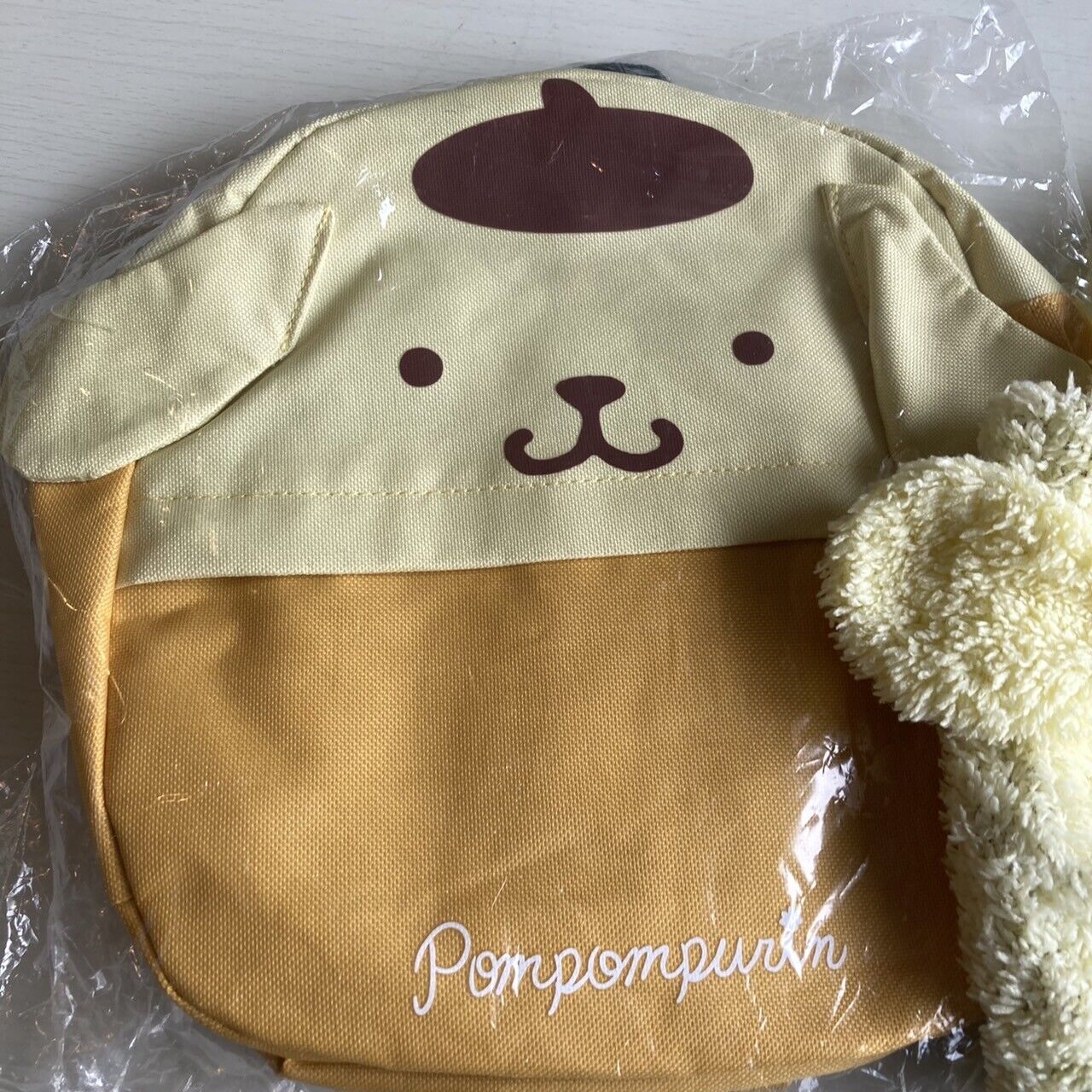 Sanrio Pompompurin Ruck sack & Tote bag 2 Set Pink Face Plush Toy Anime Japan