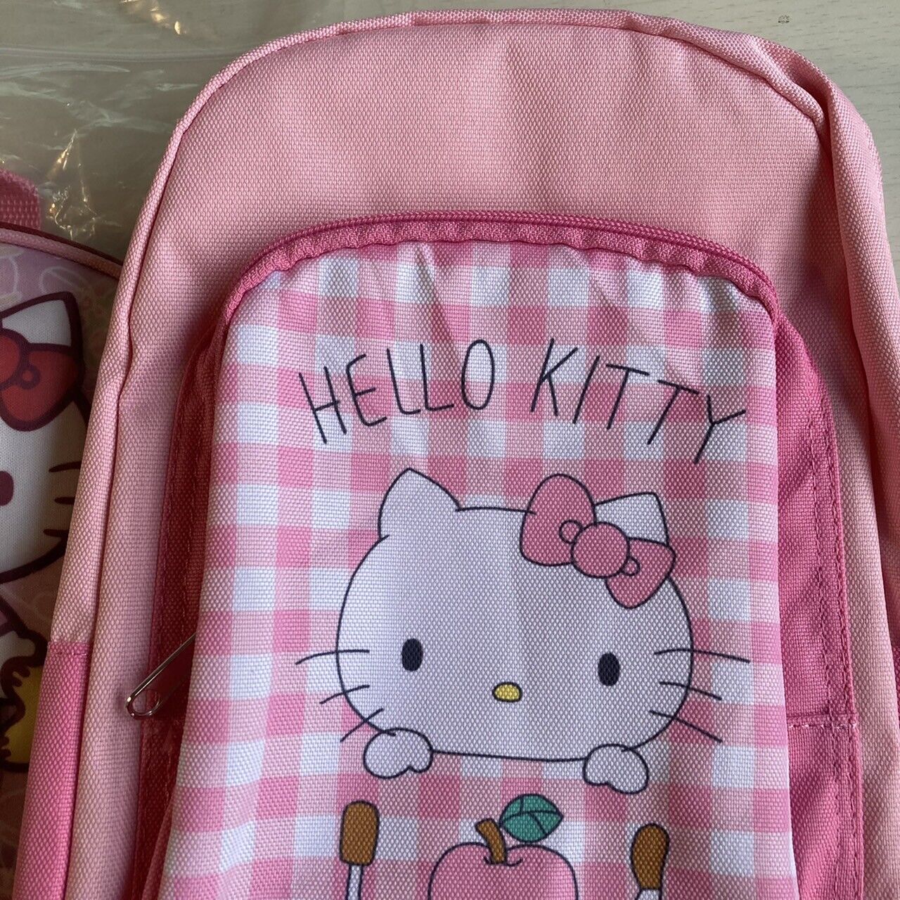 Sanrio Hello Kitty Ruck sack Bag Backpack 3 Set Pink Face Plush Toy Anime Japan