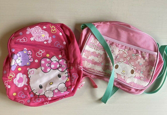 Sanrio My Melody Hello Kitty Shoulder Back & Backpack 2 Set Japan For Children