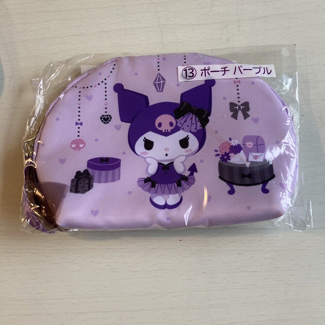 Sanrio Kuromi Tote Bag & Pouch Set Purple Pink frill Anime Character Manga Japan