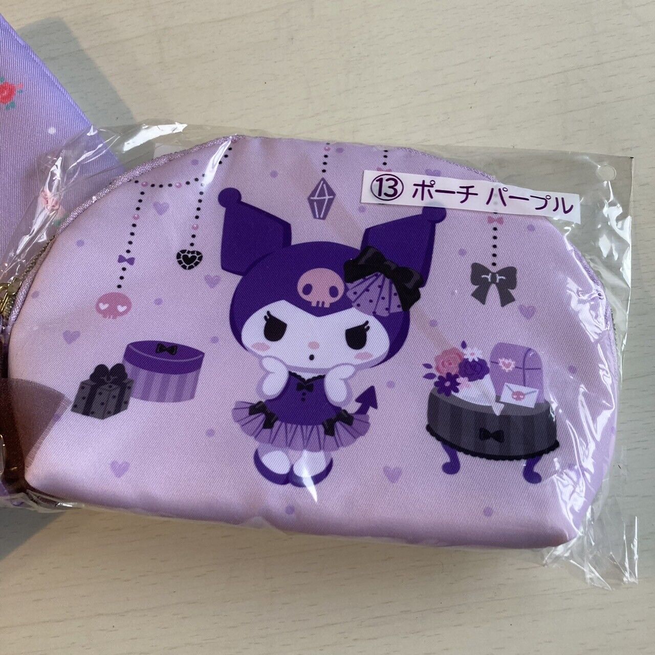 Sanrio Kuromi Tote Bag & Pouch Set Purple Pink frill Anime Character Manga Japan