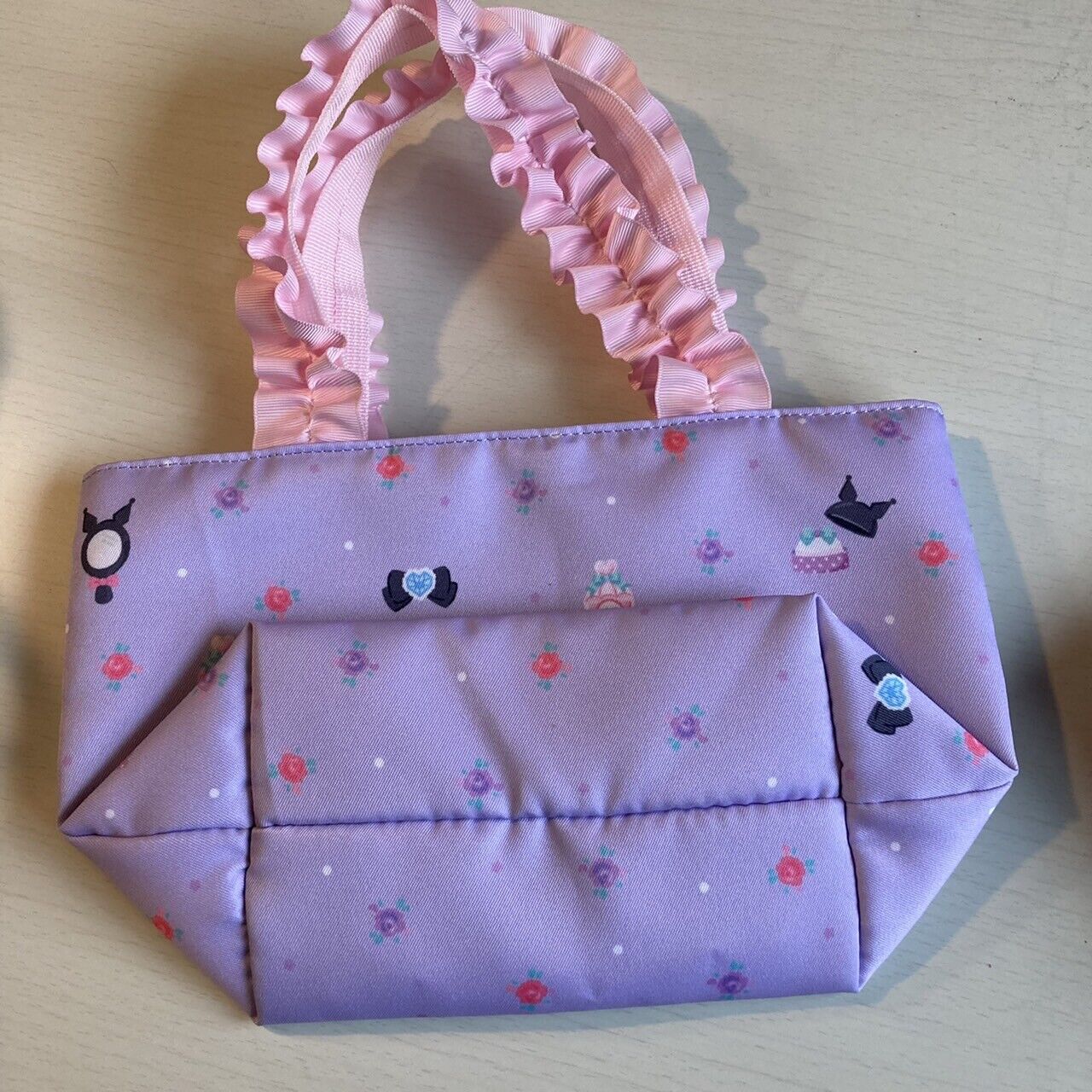 Sanrio Kuromi Tote Bag & Pouch Set Purple Pink frill Anime Character Manga Japan