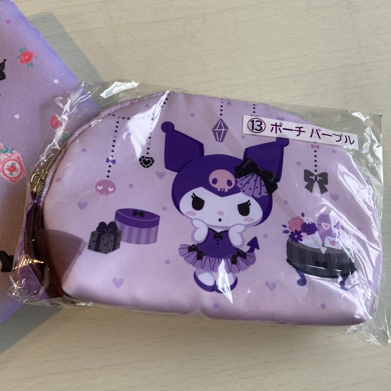 Sanrio Kuromi Tote Bag & Pouch Set Purple Pink frill Anime Character Manga Japan