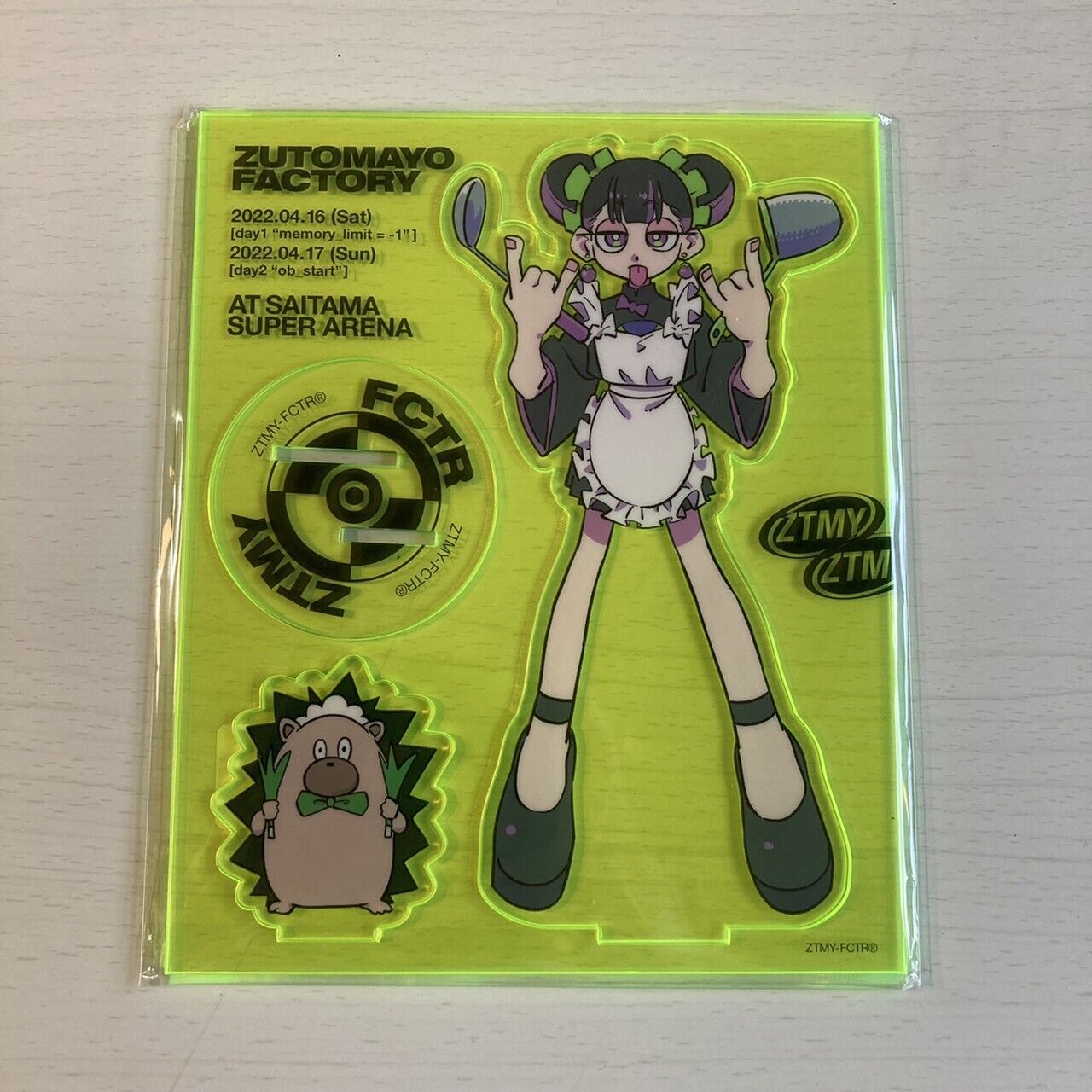 ZUTOMAYO Factory Limited Acrylic Stand Live Concert Merchandise Good 2022 April