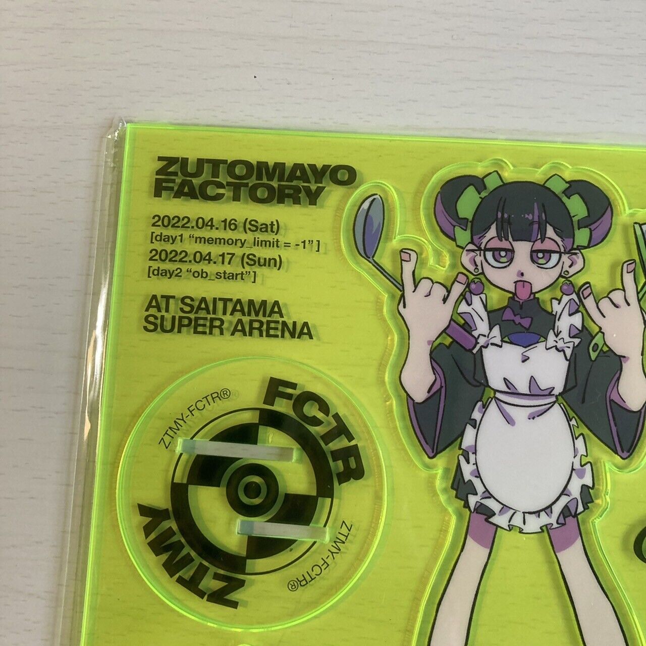 ZUTOMAYO Factory Limited Acrylic Stand Live Concert Merchandise Good 2022 April