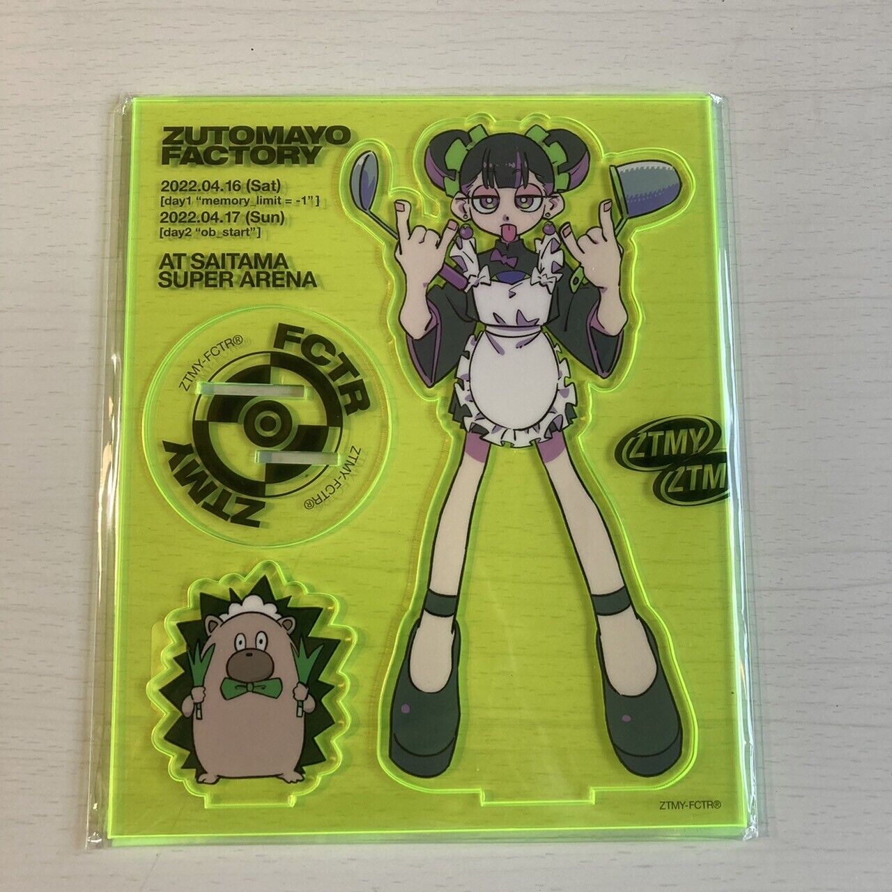 ZUTOMAYO Factory Limited Acrylic Stand Live Concert Merchandise Good 2022 April