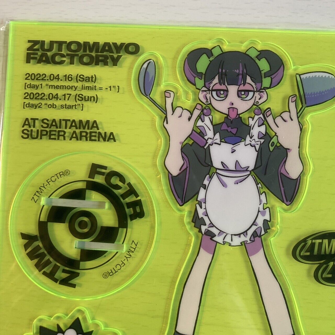 ZUTOMAYO Factory Limited Acrylic Stand Live Concert Merchandise Good 2022 April