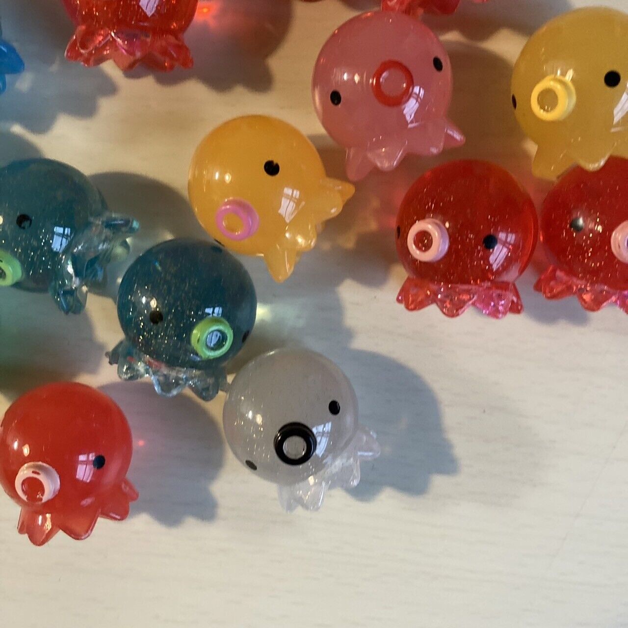 Takochu Octopus Mini Mascot Figure Toy Crystal Clear Transparent 16 Set Colorful