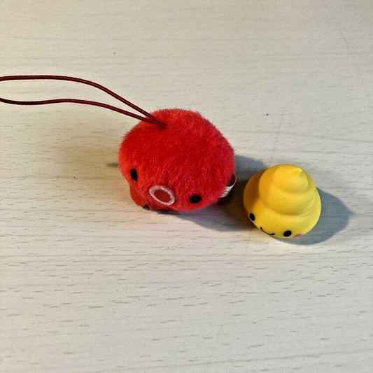 Takochu Octopus Mini Mascot Soft Figure Strap Poo Poop Toy Doll Red Super Rare