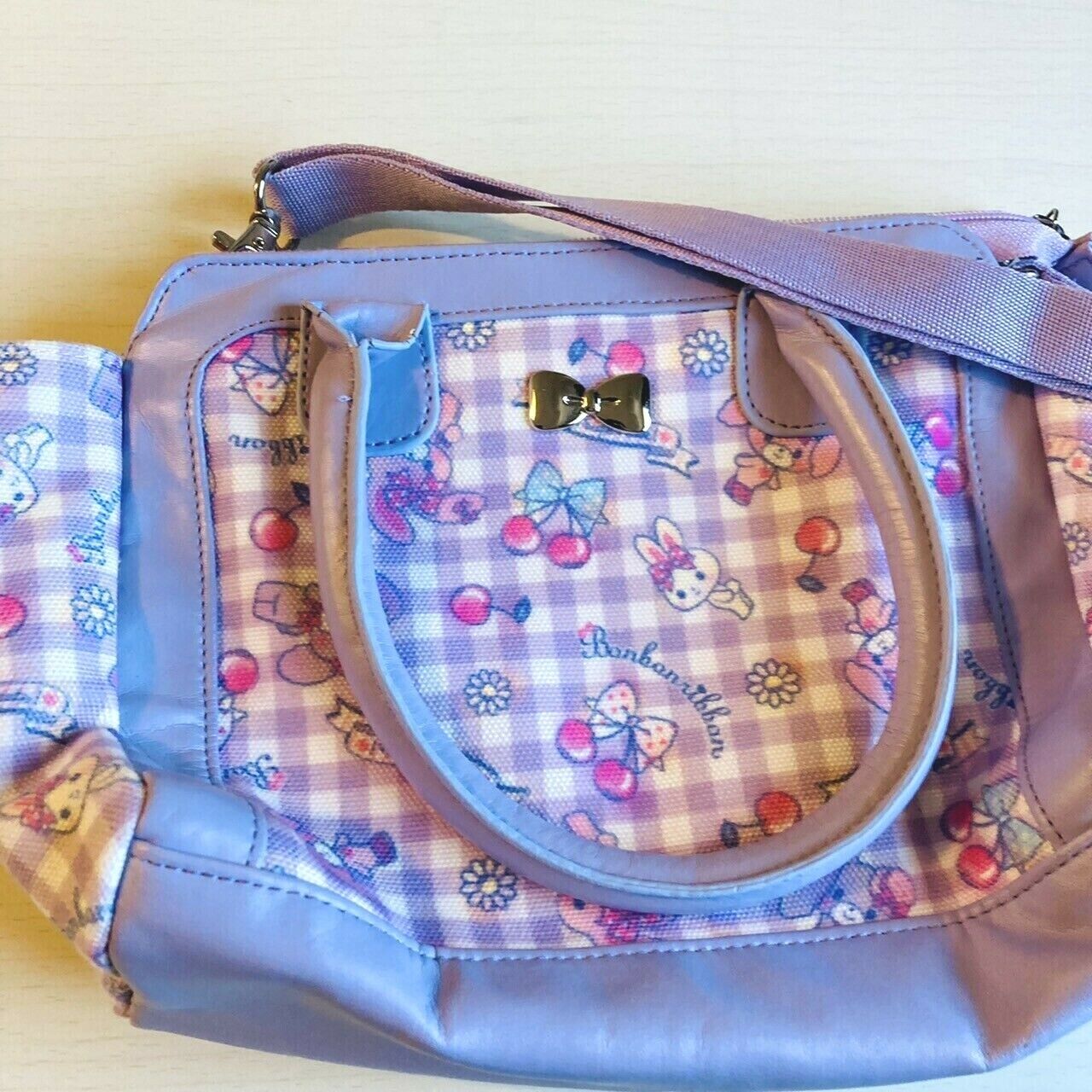 Sanrio Bonbon Ribbon Shoulder Bag Kids Purple Pink Limited RARE Kawaii Character