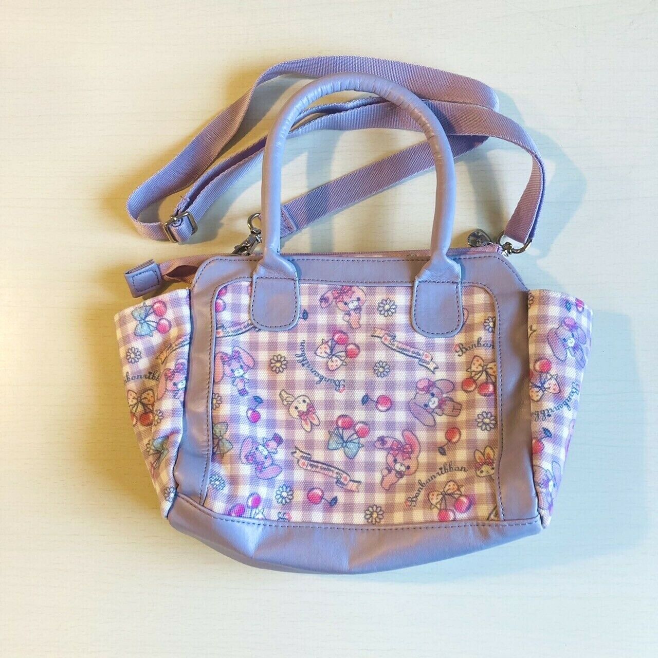 Sanrio Bonbon Ribbon Shoulder Bag Kids Purple Pink Limited RARE Kawaii Character