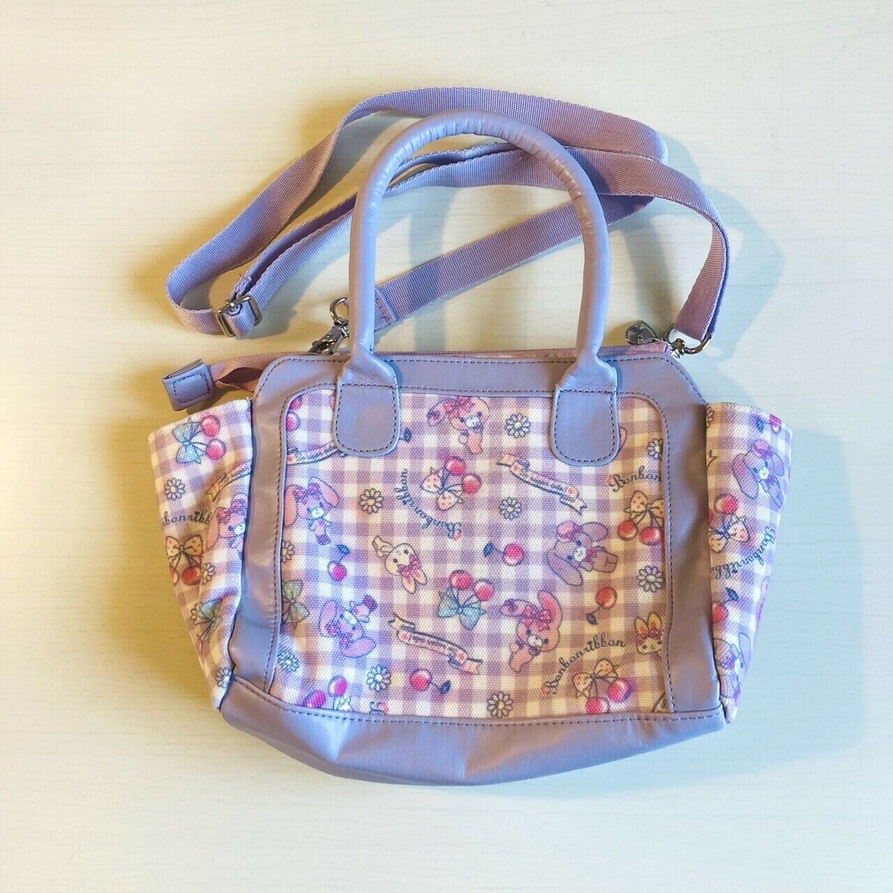 Sanrio Bonbon Ribbon Shoulder Bag Kids Purple Pink Limited RARE Kawaii Character