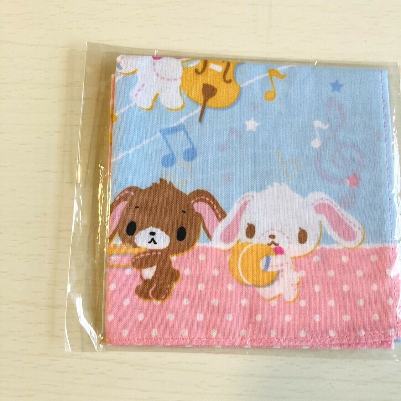 Sanrio Sugarbunnies Handkerchief Hanky Hankie Cotton Characters Kawaii Lovely