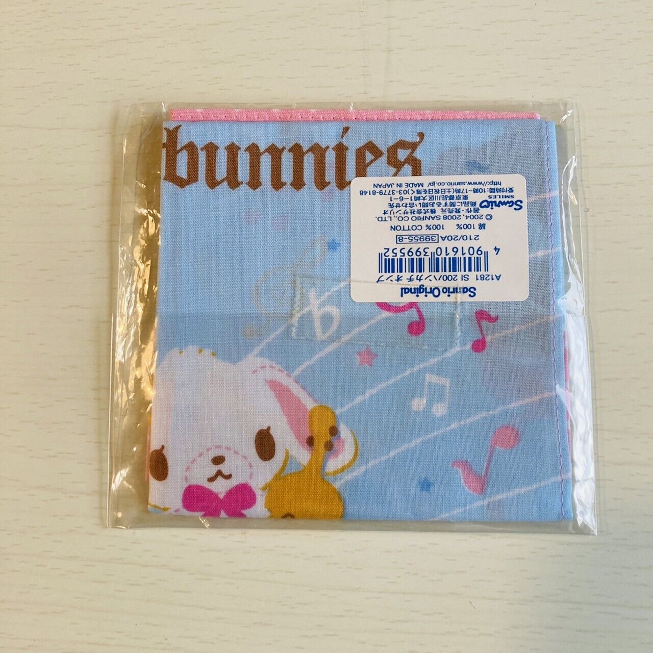 Sanrio Sugarbunnies Handkerchief Hanky Hankie Cotton Characters Kawaii Lovely