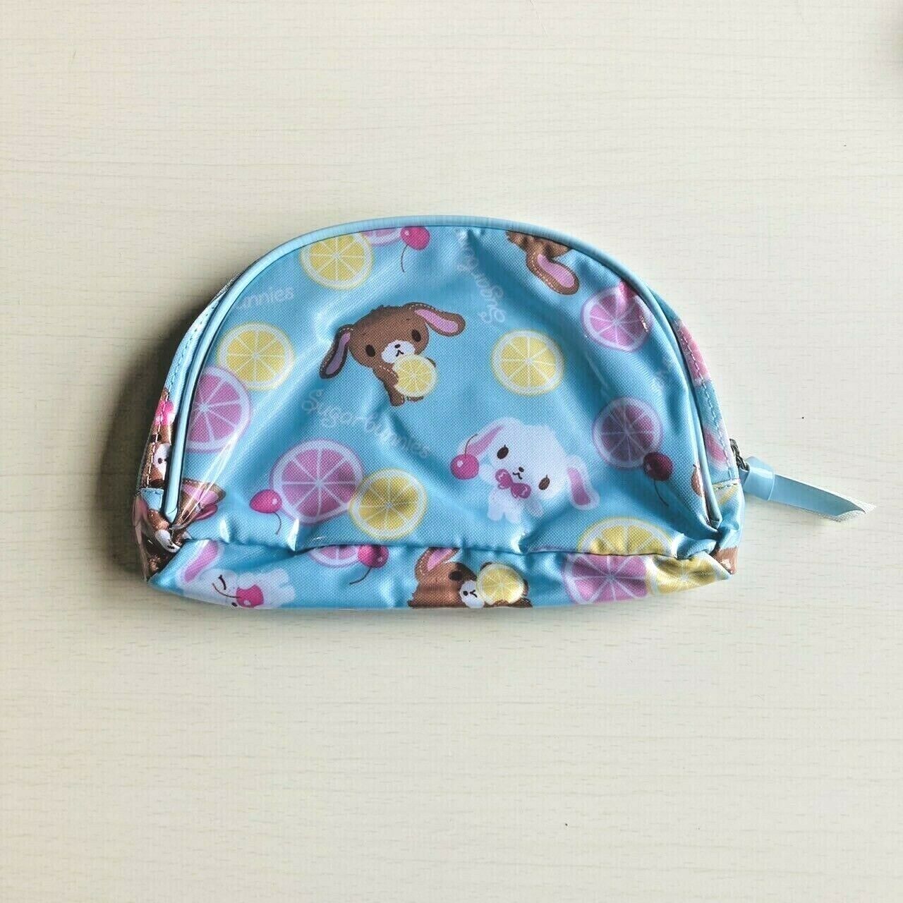 Sanrio Sugar Bunnies Pouch Makeup Bag Cosmetic Bag Character Light Blue Kawaii