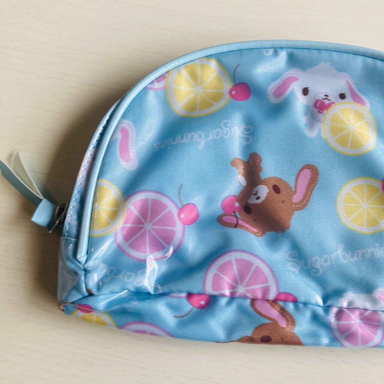 Sanrio Sugar Bunnies Pouch Makeup Bag Cosmetic Bag Character Light Blue Kawaii