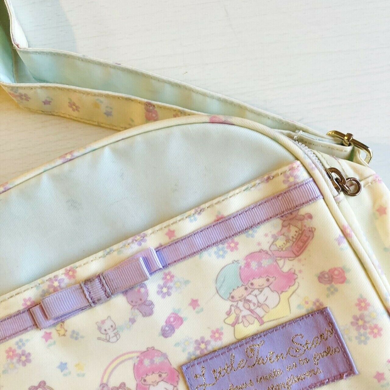 Sanrio Little Twin Stars Shoulder Bag Kiki Lala Floral Pattern Character Kawaii